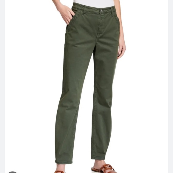 Veronica Beard Ayla cotton chino pants in army green size 30/10 - Picture 7 of 7